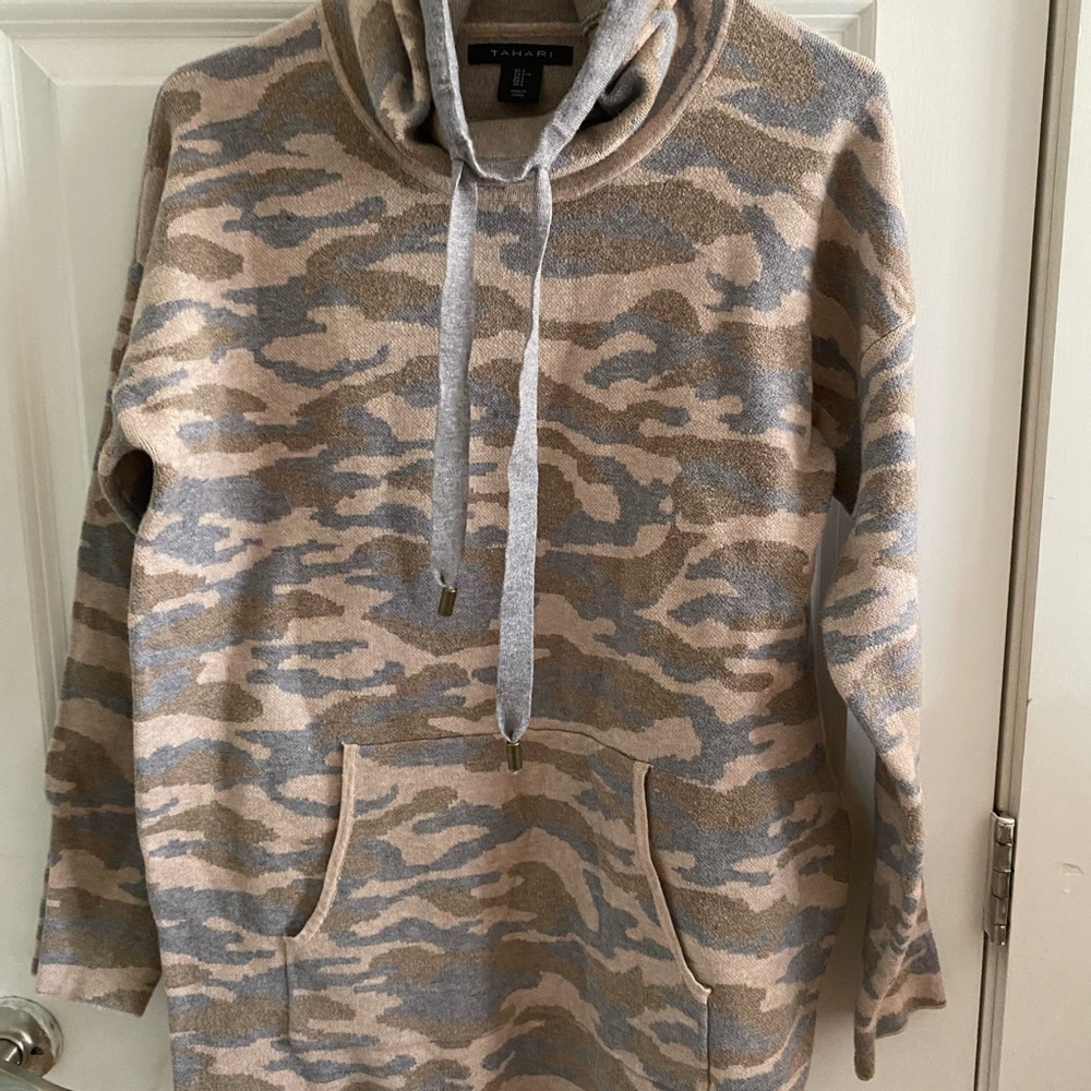 Womens camo long sweater